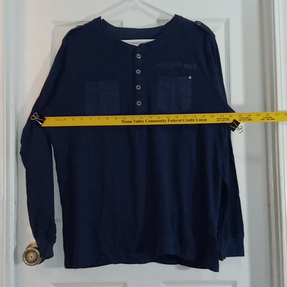 Harley-Davidson Long Sleeve Henley Dark Blue Mens Extra Large - Picture 5 of 7